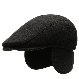 Outdoor Cycling Warm Short Brim Beret Middle-aged And Elderly Men Ear Protection Advance Hats - Phosgene