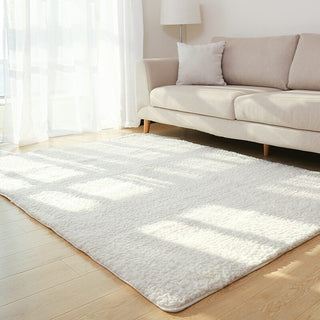 Living Room Rug Area Solid Carpet Fluffy Soft Home Decor White Plush Carpet Bedroom Carpet Kitchen Floor Mats White Rug Tapete - Phosgene