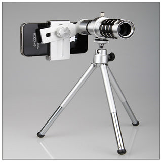 12X mobile telescope general 12 times long focal camera lens with three foot travel universal universal omnipotent - Phosgene