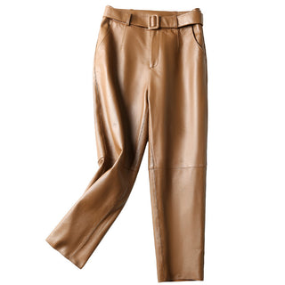 High-waisted leather pants - Phosgene