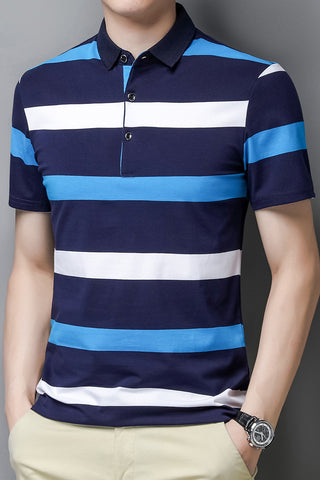 New Men's Clothing Short-sleeved Summer Top T-shirt Solid Color Casual Polo Collar Polo Shirt Casual Half-length Sleeve Versatile Clothes Phosgene