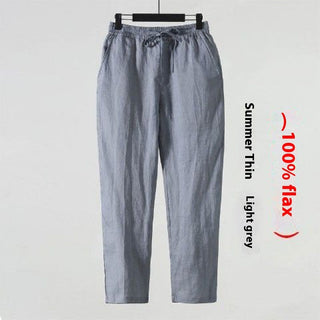 Cotton Linen Cropped Men's Casual Pants Style Phosgene