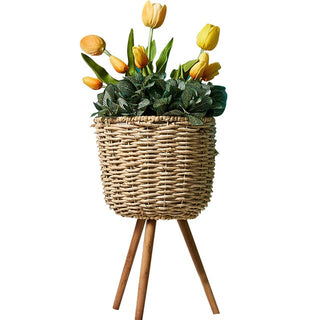 Floor - standing flowerpot straw furniture - Phosgene