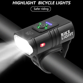 Aluminum alloy bicycle light outdoor flashlight USB - Phosgene