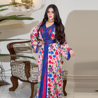 Middle East Arab Robe Dress Set Dress Delivery Belt - Phosgene