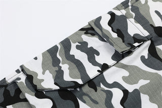 Camouflage Workwear Paratrooper Pants Male Phosgene