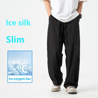 Cool Feeling Ice Silk Casual Pants Men's Summer Thin Phosgene