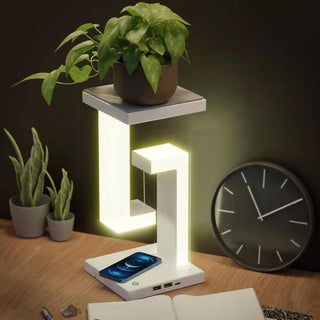 Creative Smartphone Wireless Charging Suspension Table Lamp Balance Lamp Floating For Home Bedroom - Phosgene