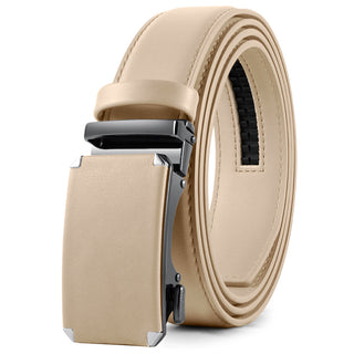 Men's Fashion Veneer Automatic Alloy Buckle Cowhide Belt - Phosgene