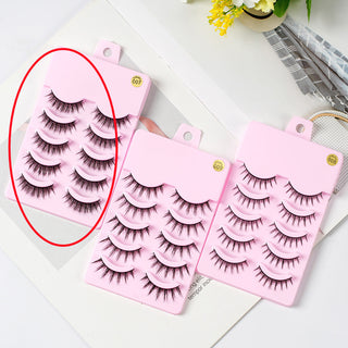 5 Pairs Manga Lashes New Arrival Anime Cosplay Natural Wispy  Korean Makeup Artificial False Eyelashes - Phosgene