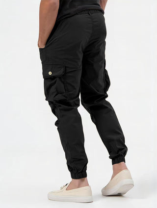 Men's Cargo Trousers With Three-dimensional Pockets Solid Color Casual Pants - Phosgene