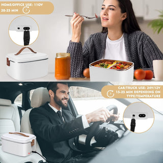 Car Mounted Household Stainless Steel Heating Lunch Box Phosgene