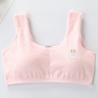 Primary Student Vest Female Junior High  Girl High School  Underwear Pure Cotton Bra - Phosgene