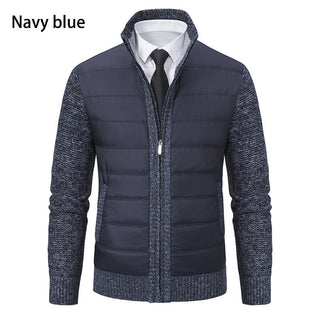 Stand Collar Fleece-lined Thickened Men's Coat - Phosgene