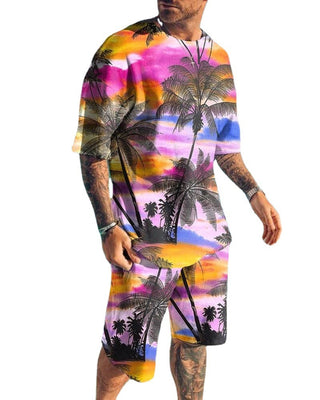 Digital Printing Men's T-shirt Sports Suit Phosgene