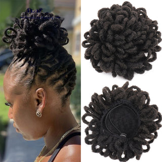 African Wig Bun Hair Bag Drawstring Dreadlocks Afro Hair Bag - Phosgene