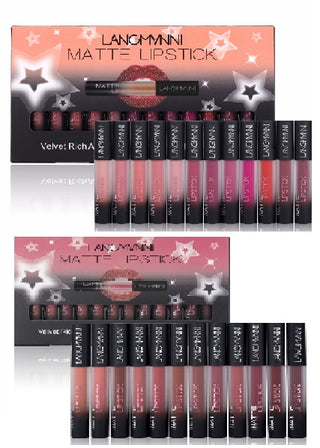 Matte Lipstick Waterproof Long-lasting Velvet Lipstick Set - Phosgene