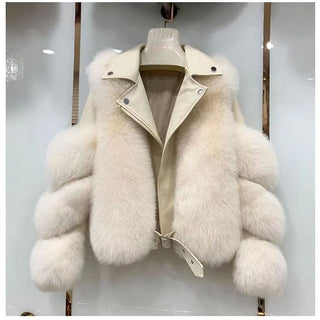 Women's Clothing Imitation Fur Women's Motorcycle Clothing Coat Autumn And Winter Young Coat - Phosgene