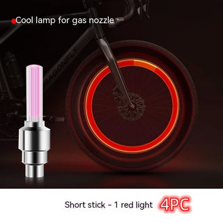 Neon Lights Tyre Wheel Valve Cap Light LED Car Tire Valve Caps Air Cover Tire Rim Valve Wheel Stem Cap Bike Light - Phosgene