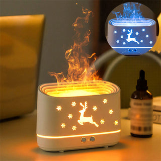 Elk Flame Humidifier Diffuser Mute Household Atmosphere Lamp Christmas Home Decorations - Phosgene