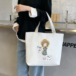 Women's Canvas Bag New Shoulder Handbag Student Tote One Piece - Phosgene