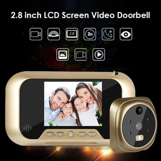 2.8 Inch Infrared Night Vision Camera Video Intelligent Electronic Peephole Visual Peephole Doorbell - Phosgene