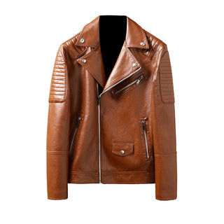 Spring And Autumn Slim-fitting Biker Leather Jacket - Phosgene