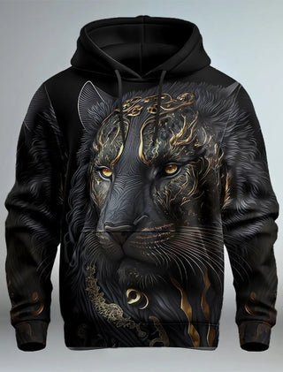 Fashion Brand Lion's Head 3D Hoodie Fashion Men And Women - Phosgene