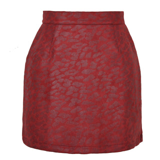 Bronzing Leopard Suede Skirt European And American High Waist Skirt - Phosgene