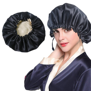 Shower Cap Soft Silk Dual-use Bath Cap Chemotherapy Cap - Phosgene