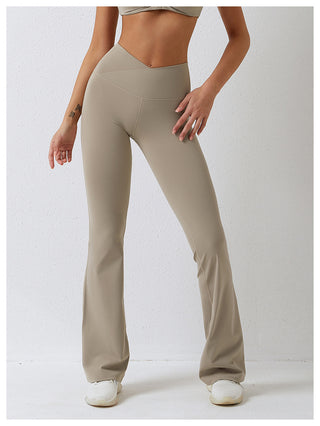 Brushed Tight Dance Wide-leg Pants High Waist Hip Lift - Phosgene