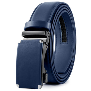 Men's Fashion Veneer Automatic Alloy Buckle Cowhide Belt - Phosgene