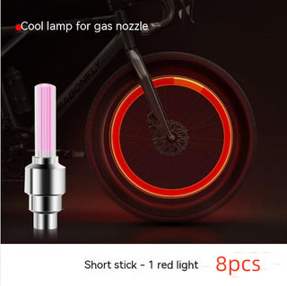 Neon Lights Tyre Wheel Valve Cap Light LED Car Tire Valve Caps Air Cover Tire Rim Valve Wheel Stem Cap Bike Light - Phosgene