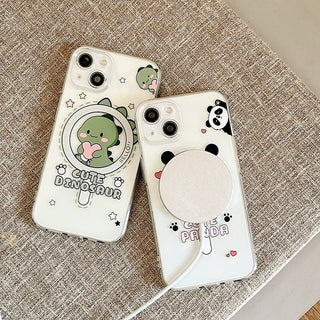 Cute Dinosaur Panda Magnetic Phone Case - Phosgene