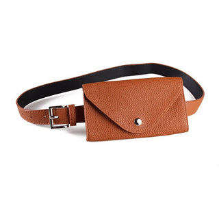 Litchi Pattern Mobile Phone Waist Bag Belt Type - Phosgene