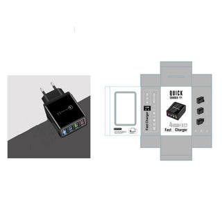 USB Charger Quick Charge 3.0 4 Phone Adapter For Tablet Portable Wall Mobile Charger Fast Charger - Phosgene