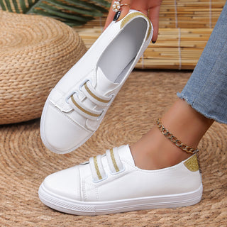 White Shoes Casual Versatile Slip-on Lazy Low-cut Flat - Phosgene