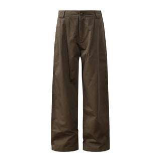 Men's All-match Solid Color Straight Cargo Pants Phosgene