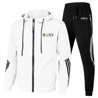 Sports Two-piece Men's Sweater Set Hoodie Phosgene