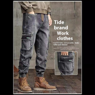 American Retro Ankle-tied Jeans Men Phosgene