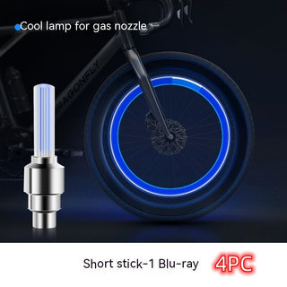 Neon Lights Tyre Wheel Valve Cap Light LED Car Tire Valve Caps Air Cover Tire Rim Valve Wheel Stem Cap Bike Light - Phosgene