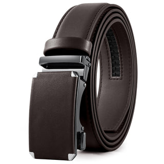 Men's Fashion Veneer Automatic Alloy Buckle Cowhide Belt - Phosgene