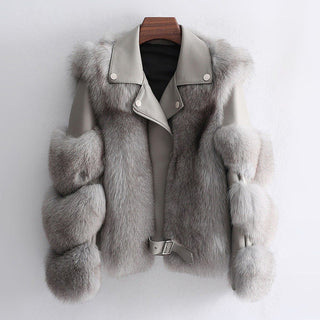 Women's Clothing Imitation Fur Women's Motorcycle Clothing Coat Autumn And Winter Young Coat - Phosgene