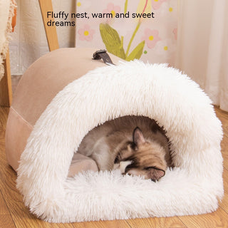 New Splice Portable Pet Nest Portable Autumn And Winter Warm Dog Nest Moisture-proof Long Fur Cat Nest Cross Border Pet Nest - Phosgene