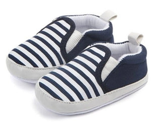 Brand New Pram Newborn Toddler Baby Girls Boys Kids Infant First Walkers Striped Classic Shoes Loafers Casual Soft Shoes - Phosgene