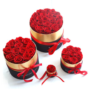 Eternal Roses In Box Preserved Real Rose Flowers With Box Set Valentines Day Gift Romantic Artificial Flowers - Phosgene