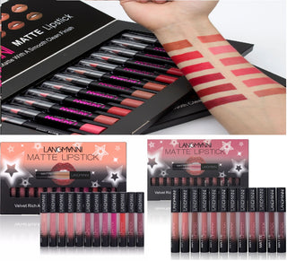 Matte Lipstick Waterproof Long-lasting Velvet Lipstick Set - Phosgene