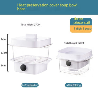 Multi-layer Dish Cover Heat Preservation Kitchen Cover Dining Table Leftover Storage Box Transparent Stack Cooking Hood Steamer Phosgene