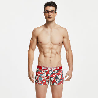 Fashion Geometry Pattern U Convex Boxers - Phosgene