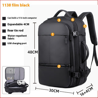 Waterproof Derm Capacity Scalable Travel Bag Multi-functional Computer Backpack - Phosgene